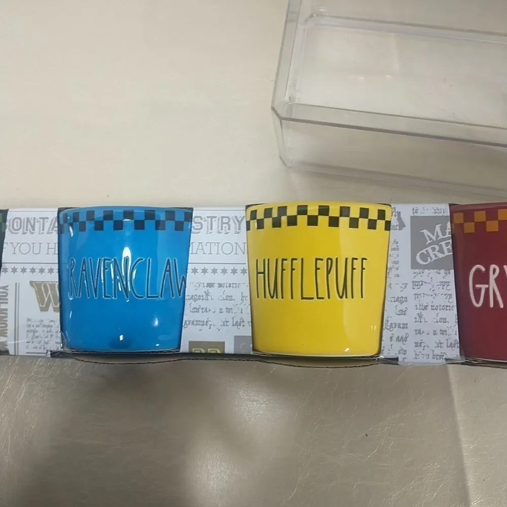 Rae Dunn X Harry Potter Ramekin Set Slytherin Ravenclaw Hufflepuff Gryffindor.